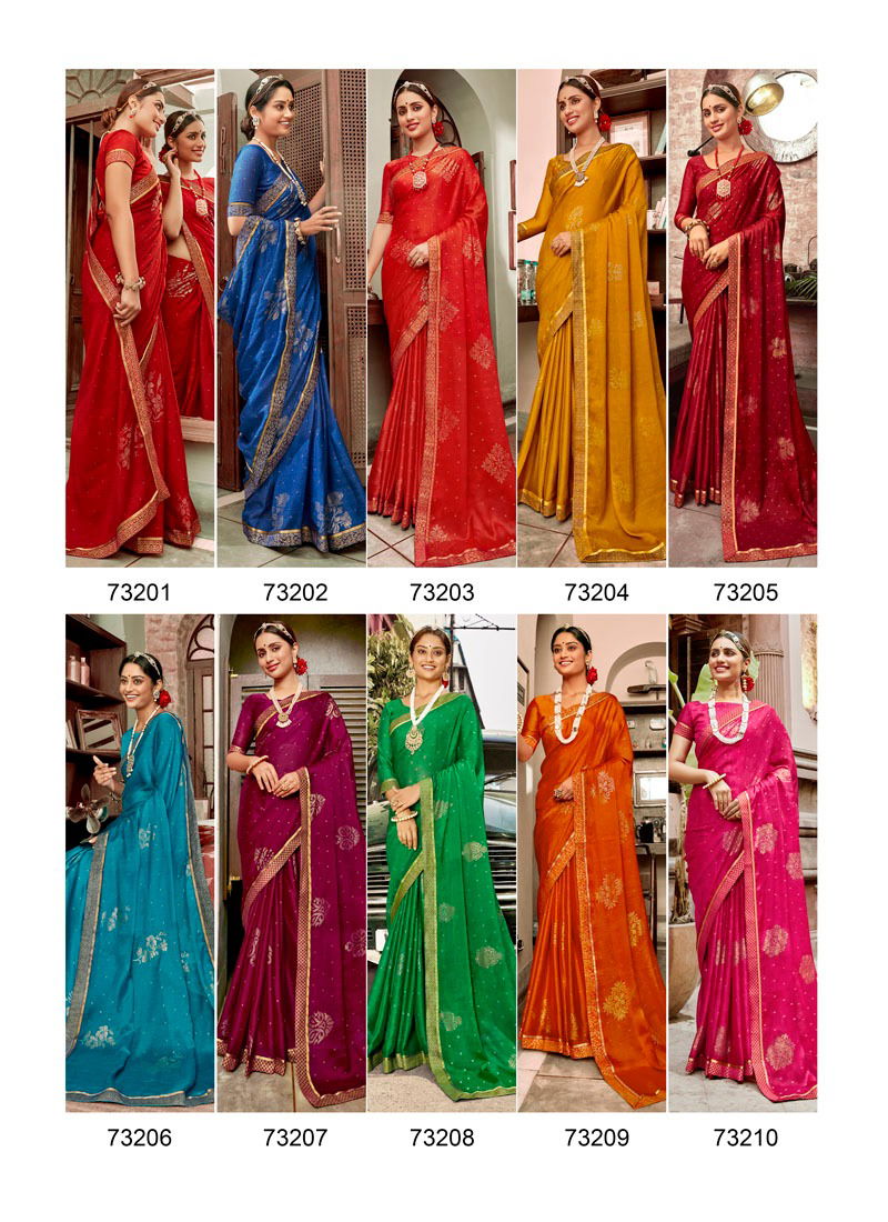 ANTRA LAHAR  VOL -1 Latest fancy Designer Heavy Festive Wear Chiffon Printed With Readymade Lace Saree Collection 